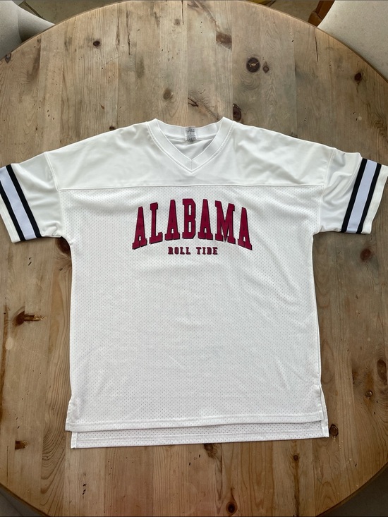 Gameday Couture Tops - Gameday Couture White Alabama "Roll Tide" Mesh Football Jersey Large